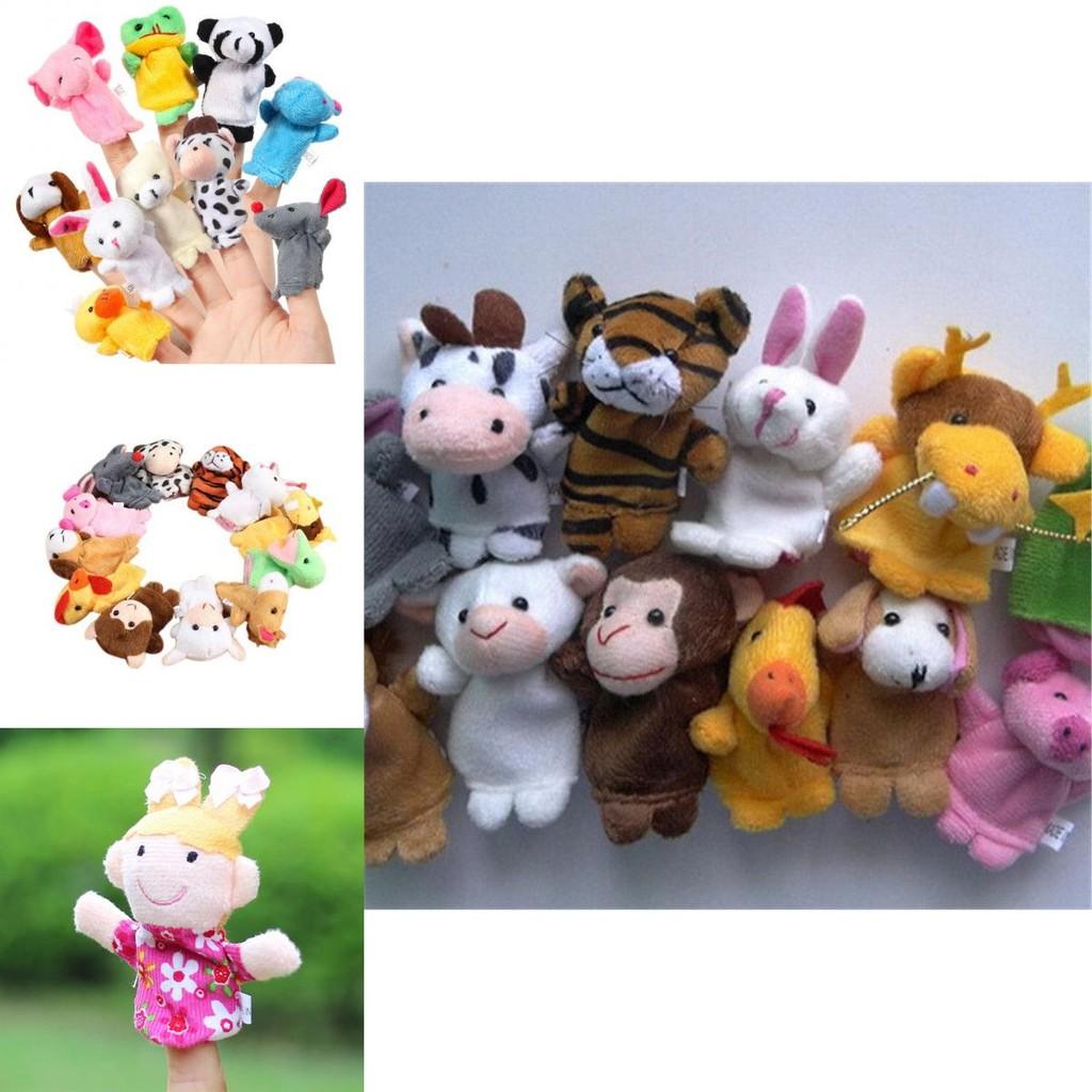 Niedliches Fingerpuppen-Set für Kinder, pädagogische Familienunterhaltung, 6/10/12 Stück