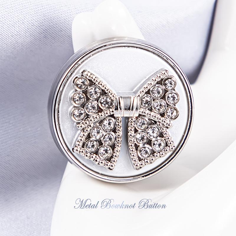 10PCS High-end Metal Coat Buttons Clothing Sweater Trench Coat High-grade Pearl Advanced Feeling Butterfly Knuckle Buttons