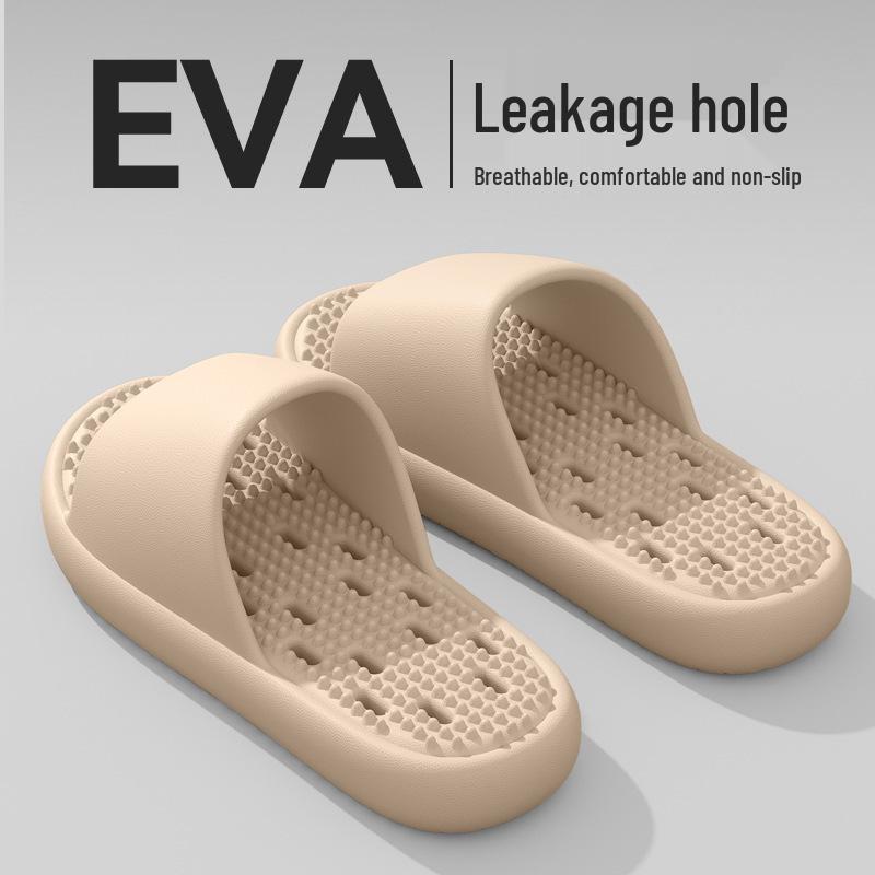 Sandales de douche EVA silencieuses antidérapantes: Pantoufles Respirantes Anti-Fuites pour Hommes et Femmes