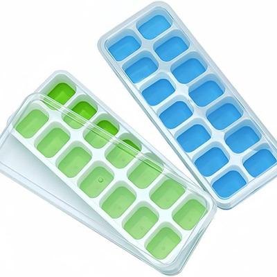 Cross-Border Ice Cube Tray - 14 Grids with Lid, Large Capacity Mold for Household Ice Storage