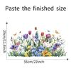 Painted Tulip Butterfly Leaves Static Cling Window Glass Door Sticker Home Decor