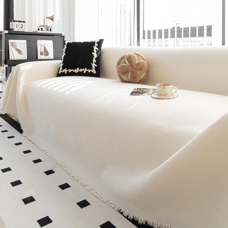 

Чехол для дивана из синели, универсальное диванное полотенце, пыленепроницаемый чехол для диванной подушки, защитный чехол от царапин для кошек, диванное одеяло, ковер 180*300cm белый