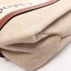 Used Chloe WOODY Medium Tote Tote Bag canvas leather Beige Brown Used Women