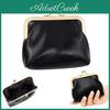 Purse Mini Faux Vintage Coin Leather Kiss Lock Change Pouch Portable Wallet