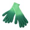 1 Pair Women Fall Winter Gloves Gradient Contrast Color Knitted Five Fingers Stretchy Anti slip Thermal Windproof O