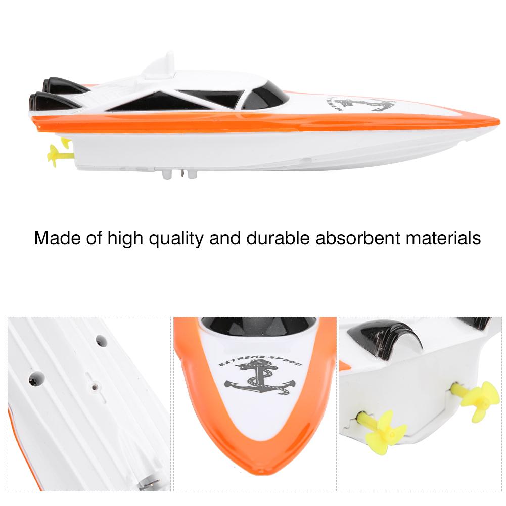 ABS 2.4G Remote Control 4 Channels Mini RC Boat Electric Ship Model Children Water ToyOrange 100B4