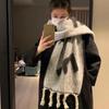 Autumn and winter new Maillard imitation cashmere plaid scarf women's winter senior sense versatile shawl thickened warm scarf