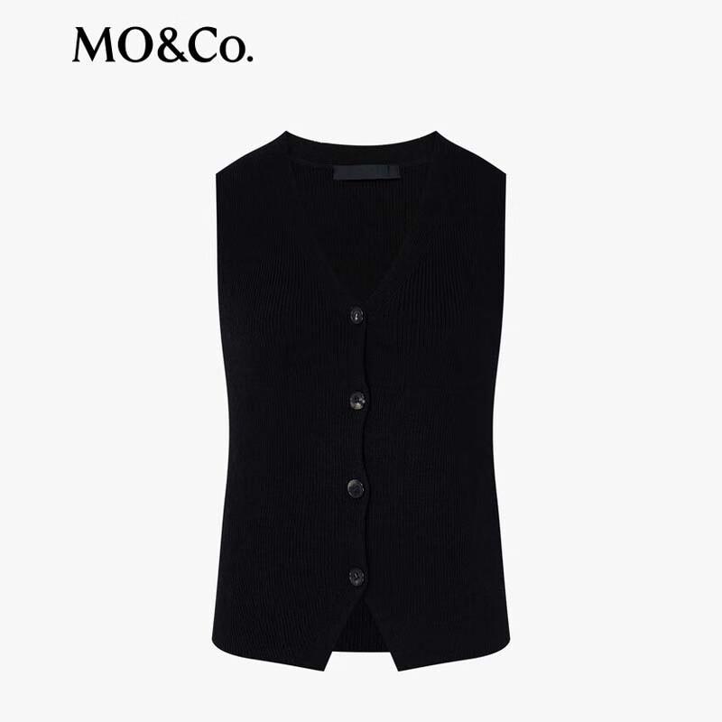 MO&Co. Women's Cropped Wool Knit Vest