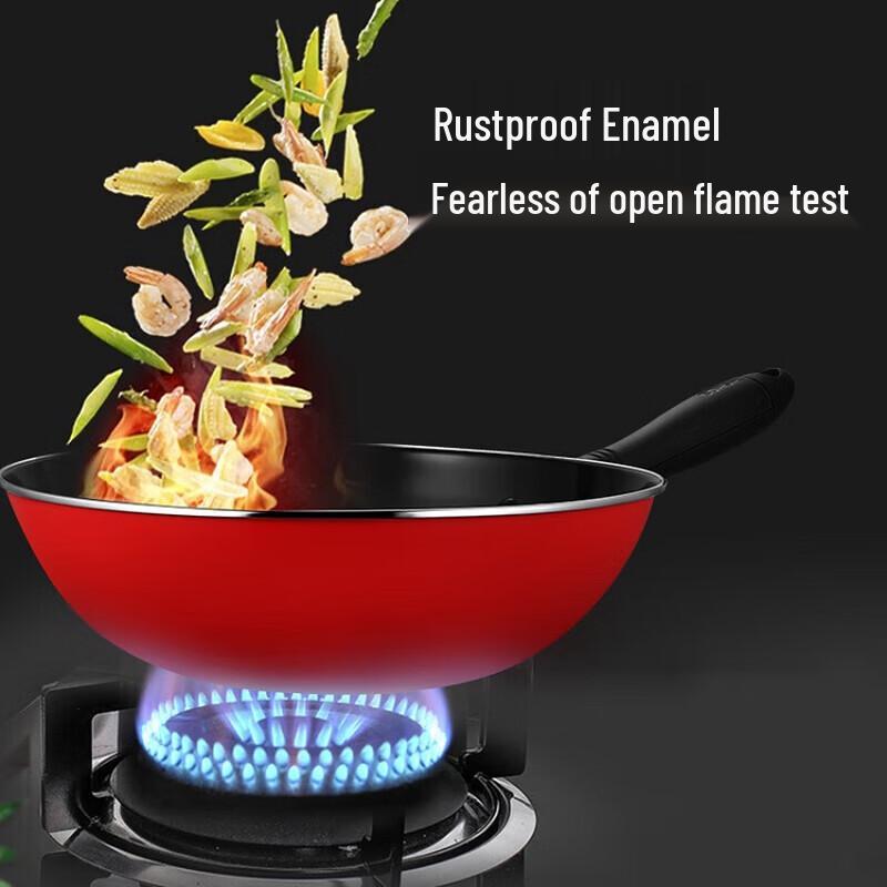 Supor Aijia T0934T Ceramic Wok and Frying Pan Set