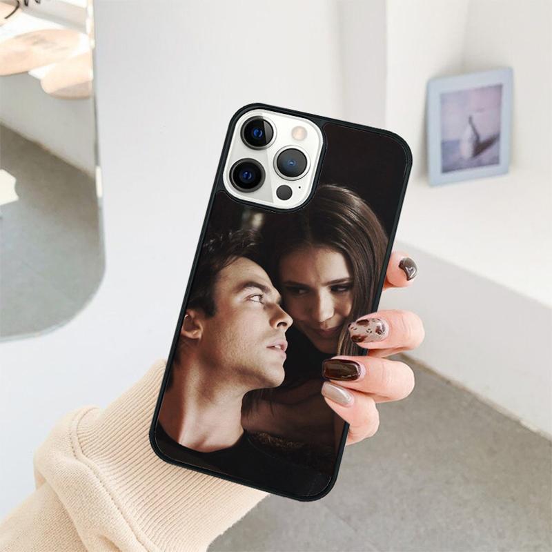 Elena Damon The Vampire Diaries Handyhülle Für iPhone 17 Air 16 15 14 11 12 13 Pro MAX Plus Hülle Cover Schale