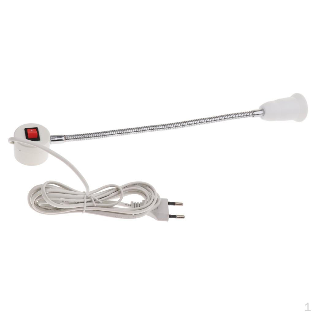 

Гибкий удлинитель для швейной машины E27, патрон для лампы, адаптер для ЕС-вилки