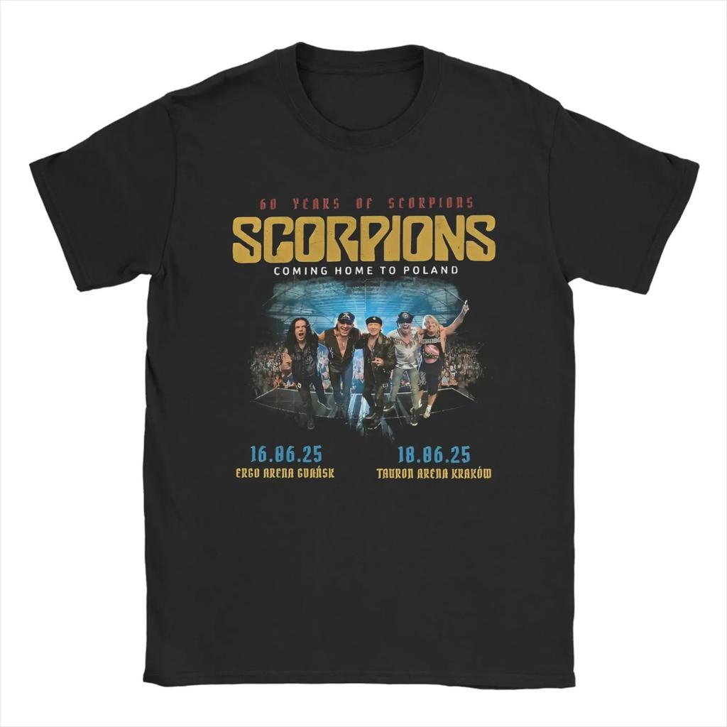 Scorpions Rock Anniversary Poster Graphic TShirt Street Harajuku Fashion 100 Cotton Unisex Loose Summer Casual Top Tshirts