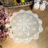 25cm Diameter Crochet Mats Lace Table Cloth Vintage Doily 30cm Diameter
