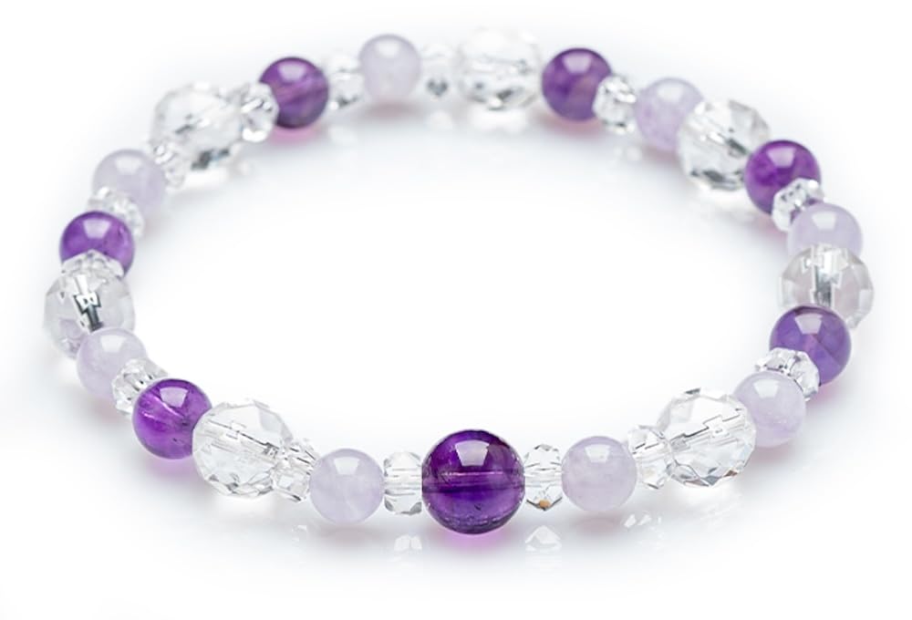 

Kyojudo Natural Stone Power Accessory for Women Women s Bracelet, Stone, Birthstone, 6mm, Purifying, Pebble, Amulet, Quartz, Women s Bracelet,