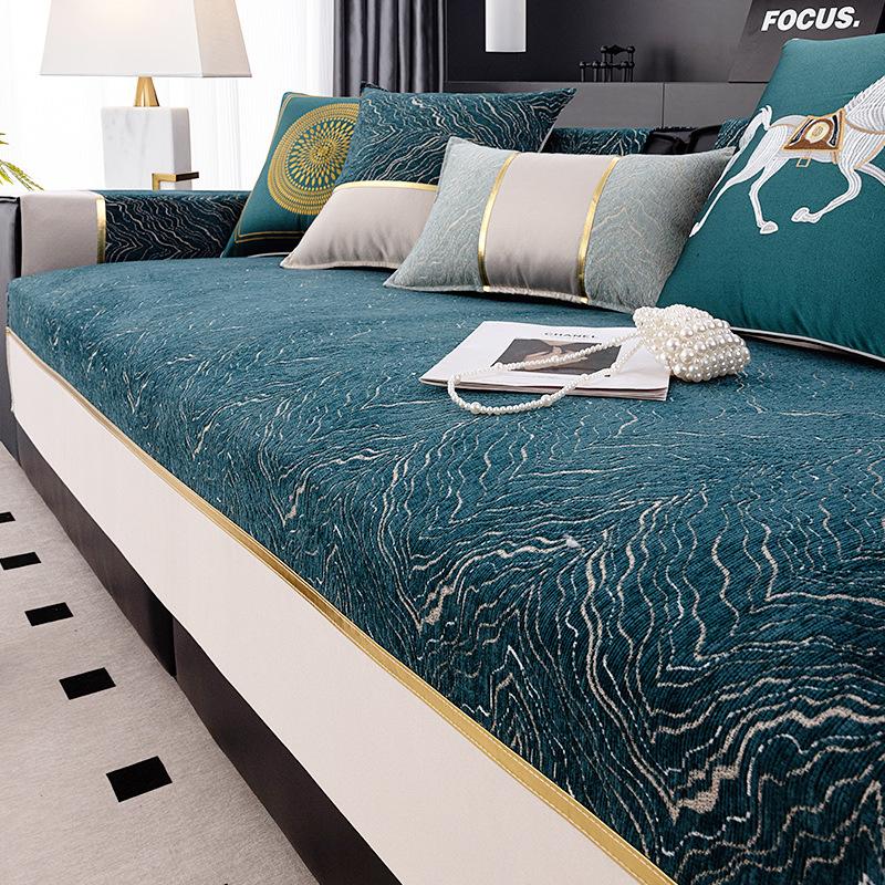 

Новая подушка для дивана, универсальная для четырех сезонов, чехол для дивана прямого ряда, тканевая подушка для сиденья, легкий роскошный высококачественный кожаный чехол для дивана 70*70cm