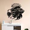 1pc Vintage Lion Fish Metal Wall Art Weather Resistant Iron Sculpture for Coastal Room Beach House Decor Ocean Gift
