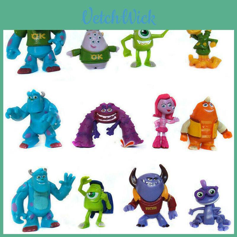 Engaging 12 Pcs Monsters University Sully Mike Anime Figurine Set For Tiny Hands And Imagination