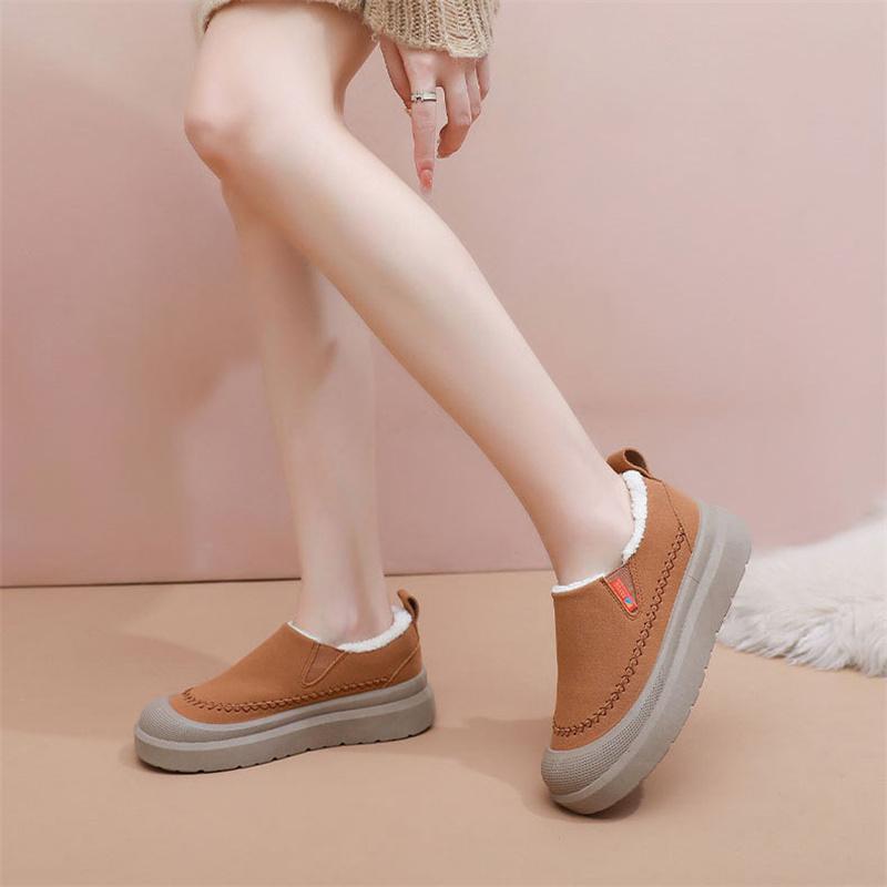 2025 Mode Neu Winter Warmes Schuhwerk für Damen Weiche Sohle Ermüdungslinderung Fleecefutter Verdickte Schneestiefel Winter Freizeit Laufschuhe