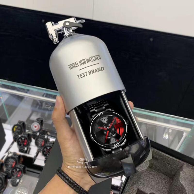Ceas cu butuc de roți TE37 original SVJ, ceas tridimensional, cu masă rotativă, masă de modificare a mașinii, impermeabil, luminos, hidraulic, pentru bărbați