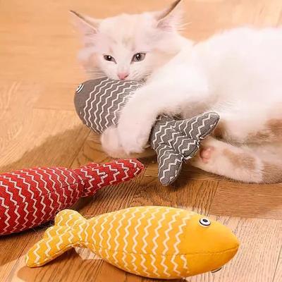 Brinquedos para gatos Gatos Simulados Peixes de Hortelã Suprimentos de Treinamento Acessórios para gatos Brinquedo de Linho para Animais de Estimação Produto para Ranger os Dentes. Dentição Stick Home