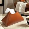 PU Leather Paper Towel Holder Solid Color Pull-Out Paper Towel Holder Box  Home