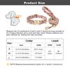 Personalized Dog Collar And Leash Set Nylon Dog Collars Floral Printed Pet Walking Leash Customized ID Tag For Medium Large Dogs