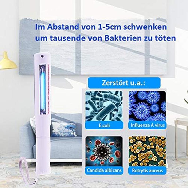 UV-C Disinfectant Lamp High-efficiency Disinfection Against Bacteria Mould Germs Portable UV Sanitizer for Bedroom Travel Office