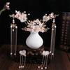 Alloy Bridal Headwear Plastic U-Shape Wedding Dress Hair Accessories Light Colors Dangling Ornament Earrings Hairpin Set Women