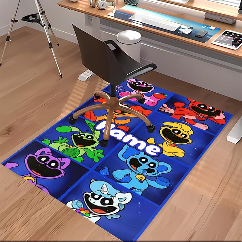 Custom Personalization Smiling Critters Print Area Rug - Soft, Washable Non-Slip Indoor Mat,Living Room,Home&Office Decorative Rug