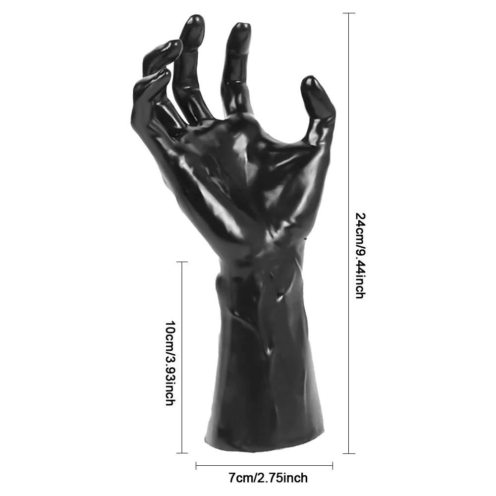 

Украшения на Хэллоуин Статуя Дьявольской руки Подсвечник Черная скульптура Демонической руки Настенный готический жуткий Дьявольский орнамент для дома