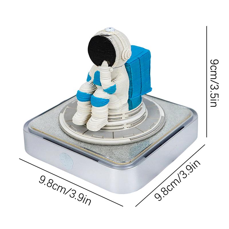 Tidsmätarkalender 2026 med ljus, 3D-kalender 2026, Gör-det-själv avrivbar tidmätarkalender, 3D-konstnärliga block, 3D-anteckningsblock