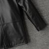 Casual Long Jacket Men Genuine Cow Leather Coat Classic Black Plus Size Jackets Men's Clothes Autumn Winter
