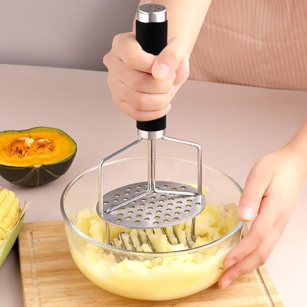 Stainless Steel Double Layered Potato Masher Handheld Potato Ricer Fruit Processing