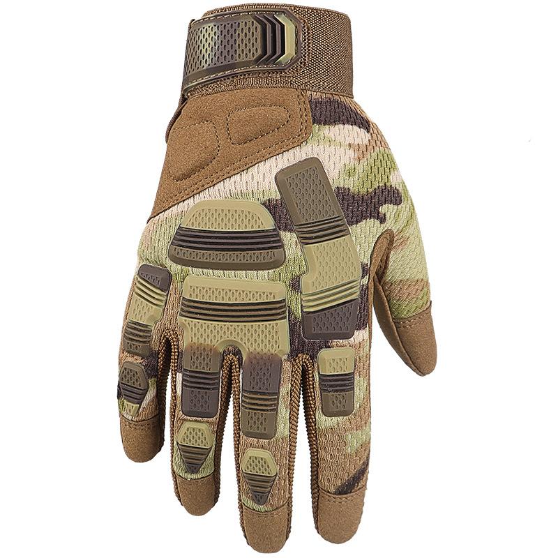 Wear-resistant non-slip sunscreen touchscreen motorcycle outdoor locomotive riding gloves S