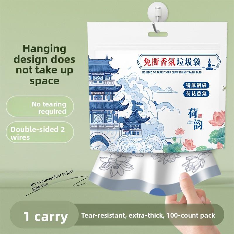 Heavy Duty Drawstring Garbage Bags For Kitchen And Bathroom Use With Durable Pe Material