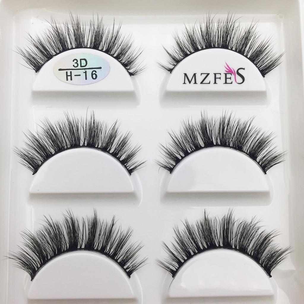 Wholesale 5 Pairs Natural 3D Mink False Eyelashes Make up Soft Fake Eye Lashes Faux cils Extension Makeup Beauty Eyelash