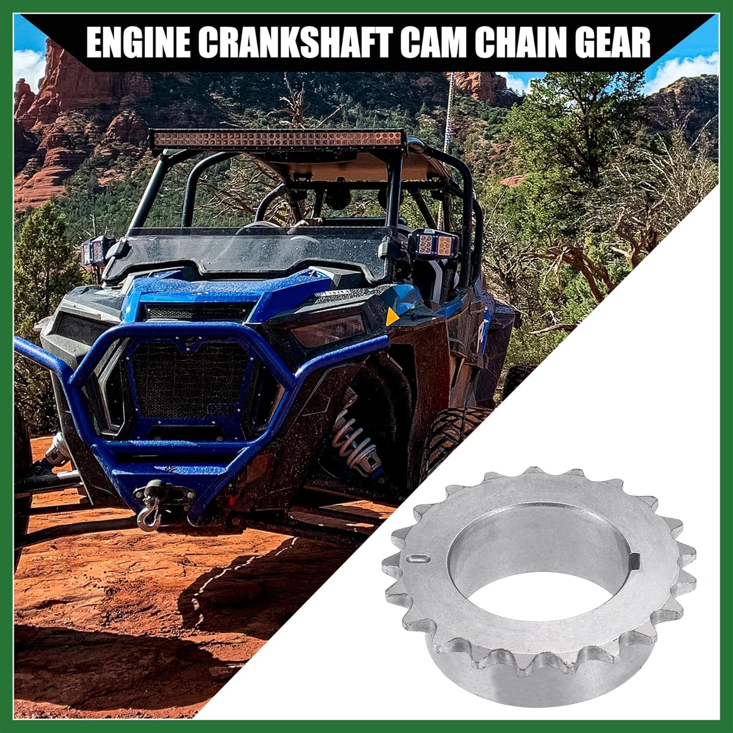 Motoforti No.3084882 Engine Crankshaft Cam Chain Gear for Polaris Xplorer 500 1997 for Polaris Sportsman 500 1996-2013 / Engine Crankshaft Cam Chain