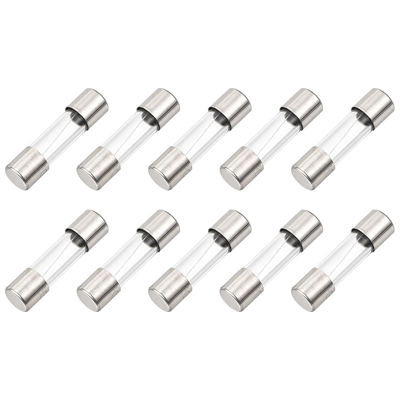 MECCANIXITY 10 Pcs Fast Blow Glass Fuse 5A 125V 5x20mm Glass Tube Fuses Fast-Acting Fuses for PCB Board Electronic Devices Home Appliances Light
