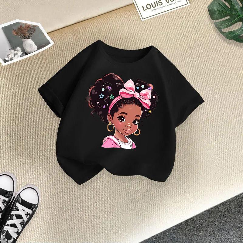 

New Children Cute Girl Cartoon Printed T-shirt Girls Short Sleeve New Fashion Summer Children s Wear 100