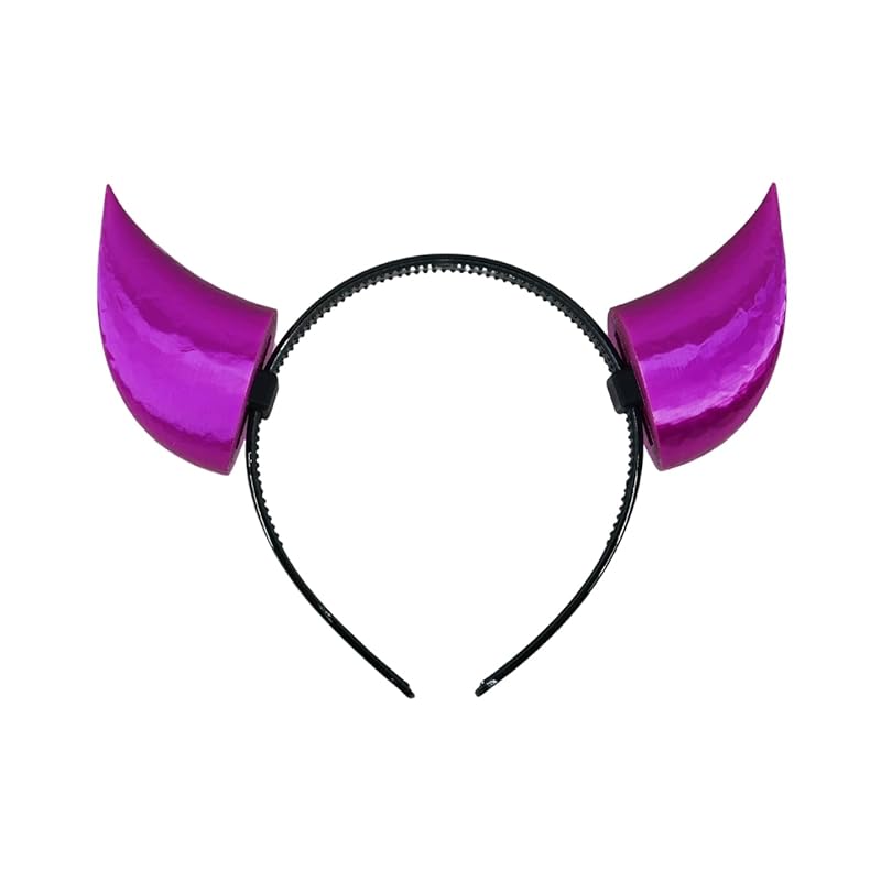 

[CUEZtoy] made in Japan halloween cosplay 3D printing modeling costume items devil Cow s horn devil horns hair ornament headband (metallic purple)