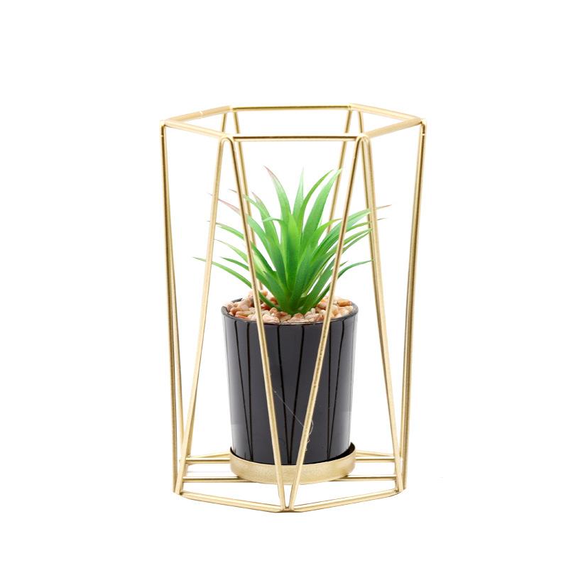 Iron Handicrafts Nordic Creative Luxury Simulation Plant Ornaments Flower Pots Desktop Potted Plants Home Decoration Ornaments