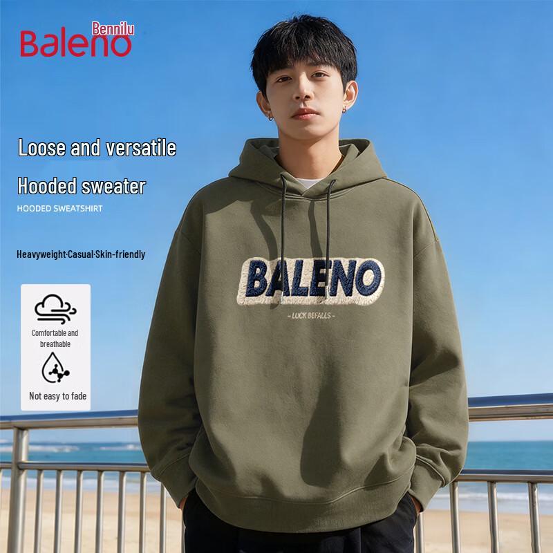 Baleno Men's Hooded Letter Print Sweatshirt