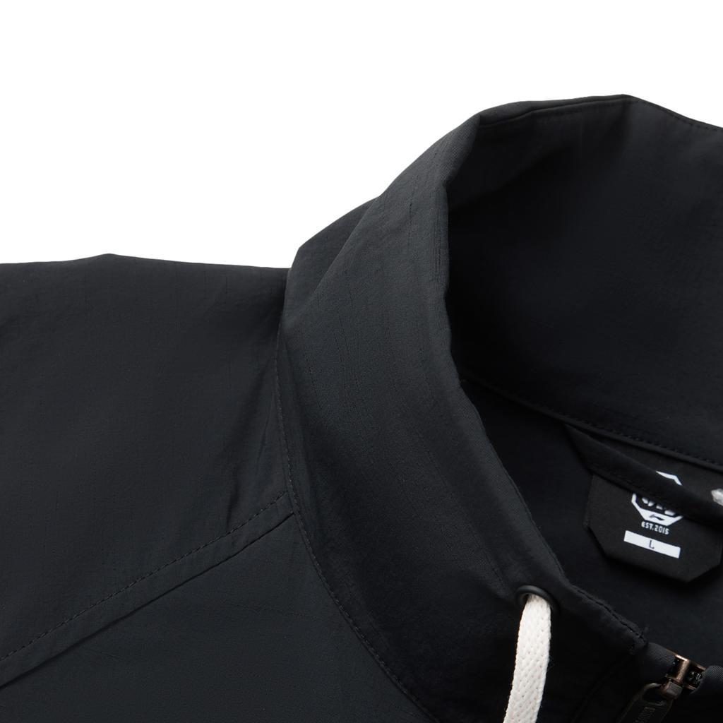 Li Ning Comfortable Casual Simple Loose Stand Collar Zipper Jacket Men Jacket Black AFDV127-3