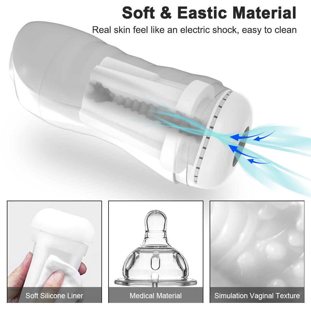 Männlicher Masturbator Cup Luftpumpe Heizung Masturbieren Cup Auto Saugen Smart Echte Pussy Saugen Vigina Masturbation Sexspielzeug für Männer