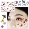 Tattoo Stickers Women's Temporary Tattoo Sticker Strawberry Flower Butterfly Waterproof Face Sticker Forehead Eye Music Festival Face Stickers