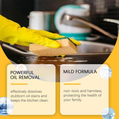 Kitchen Heavy Oil Cleaner Powerful Cleaning Grease Oil Stain Powder Cleaner Muilt-Functionsduty Degreaser Cleaner Spray