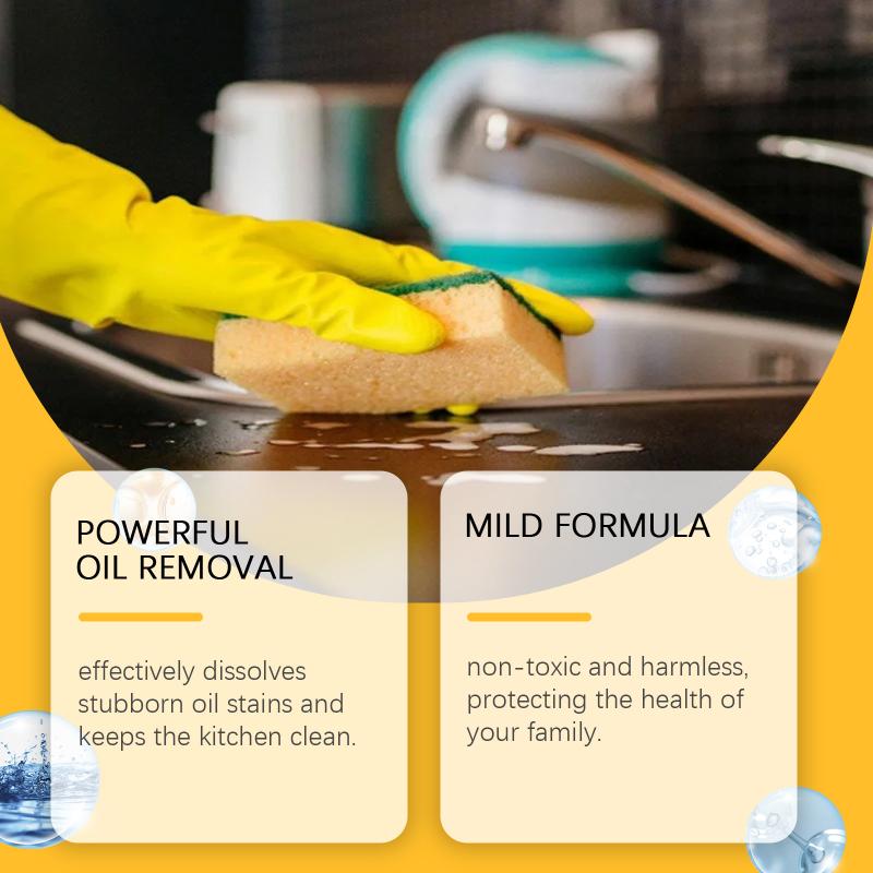 Kitchen Heavy Oil Cleaner Powerful Cleaning Grease Oil Stain Powder Cleaner Muilt-Functionsduty Degreaser Cleaner Spray 1pcs
