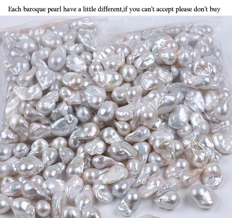 Orecchini a Pendente Moda Perle Barocche Naturali 13-14mm Vassoio Vuoto in Argento 925 Fai da Te Gioielli Raffinati da Matrimonio per Donne