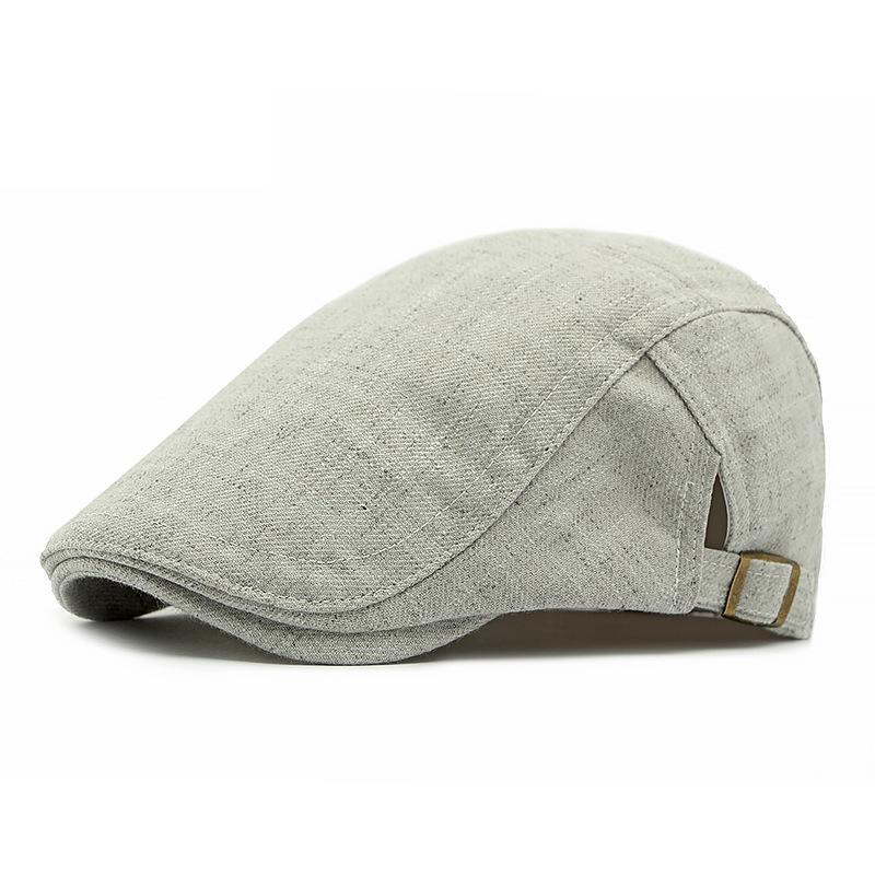 

Весенний берет Мужская прогрессивная кепка Британская винтажная кепка с козырьком Кепка художника светло-серый