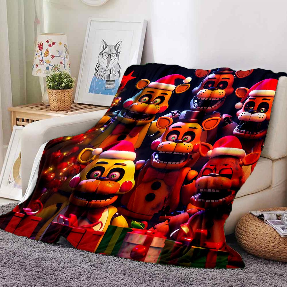 Christmas Horror Icons Blanket Soft Throw Blanket For Home Bedroom Bed Sofa Travel Office Solid Christmas Blanket